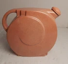 Vintage Art Deco Cinnamon Frankoma Refrigerator Jug Pitcher & Cap Ada Clay