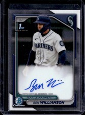 2024 Bowman Ben Williamson Chrome Auto Autograph 1st Prospect #CPA-BWI Mariners