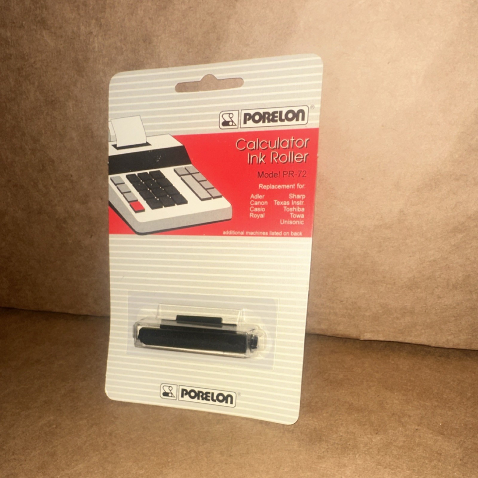 Porelon PR-72 Black Ink Roller for Adler, Canon, Casio, Sharp, Toshiba