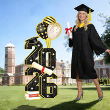 42 Inch Large 2026 Graduation Decorations Yard Signs, Congrats Grad Lawn Decor C