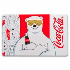 Coca-Cola® 1/1000 oz Gold Polar Bear in Sunglasses Shaped Coin