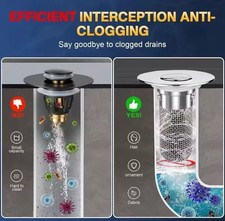 Universal Sink Drain Filter Stainless Steel Anti-Clog Hair Catcher