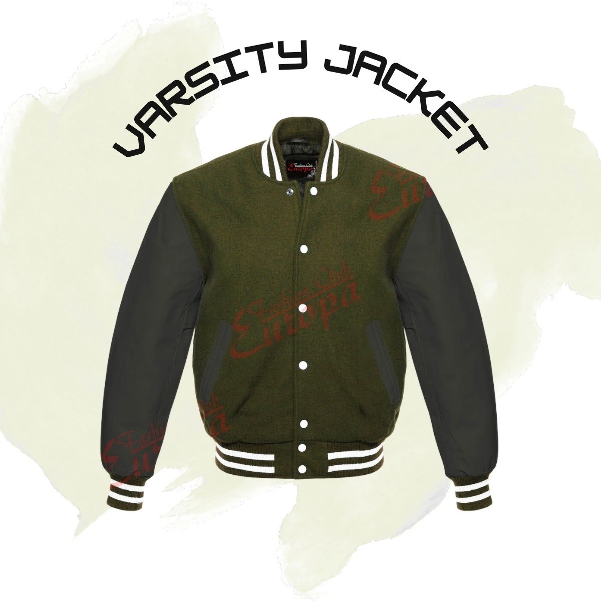 Varsity Bomber Letterman Wool & Real Cowhide Leather Sleeves Jacket