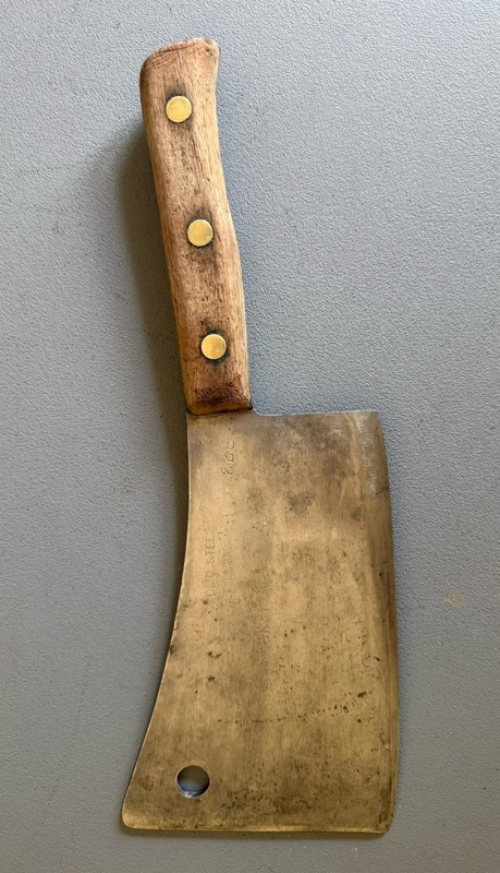 Foster Bros 228 Meat Cleaver 8" Blade Arrow Trade Mark 16" Length 2.5 Lb Antique
