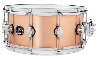 DW DW Performance Series 1 mm Polished Copper Snare Drum 14 x 6.5 in.