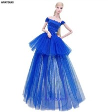 Royal Blue Fashion Outfits Dress For 11.5" 1/6 Doll Clothes Wedding Dresses Toys