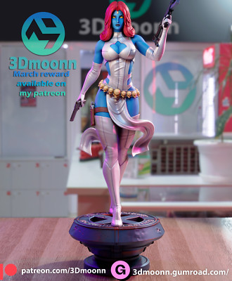 Mystique, Raven Darkholme, X-Men, Marvel, sexy PinUp,  Statue, 3D Druck, Fan Art