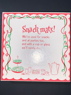 Snackmats Seasons Greetings Christmas Freund Mayer Co. 9 Boxed 9 pieces