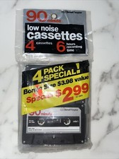 Vintage TONE MASTER CASSETTE TAPE low noise 90 MINUTE NWT 4 tapes