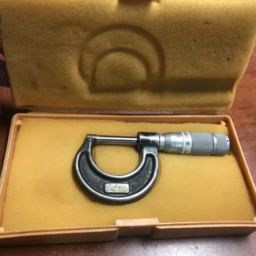 Vintage The Lufkin Rule Co. Micrometer Saginaw Michigan Vtg No. 1911 With Case