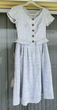 Vintage antique Austrian Dirndl Skirt dress Light Blue