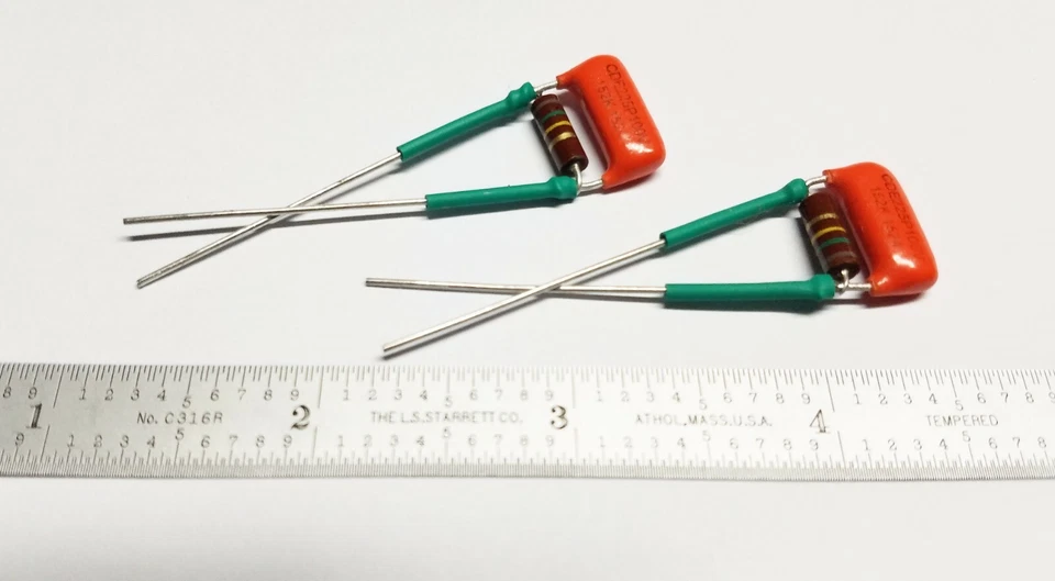 Kit de circuito de purga de volumen agudo .0015uf tapa naranja 150 k Allen Bradley 2 piezas Foto 3 de 4