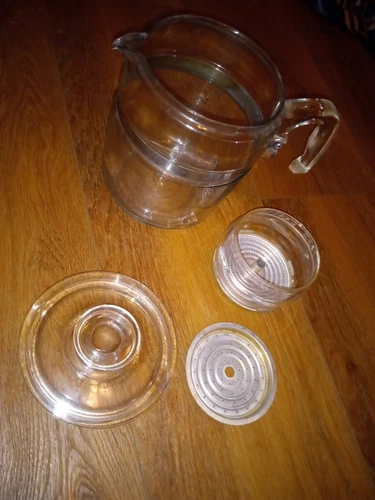 Vintage Pyrex Glass Percolator Cup Coffee Pot Maker ~ 7759~ NO STEM/PUMP