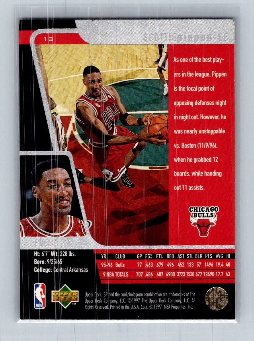1996-97 SP #13 Scottie Pippen Chicago Bulls | eBay