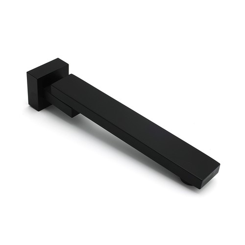 Matte Black Square Bathroom Wall Spout Basin Mixer Tap Shower Head Grate Waste - Picture 26 of 198