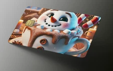 Snowman COCO Credit Card Skin, Debit Card Covering (small chip)