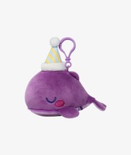 (NEW) BTS BT21 TinyTan 2nd Anniversary Official Plush Doll Purple Whale Keyring
