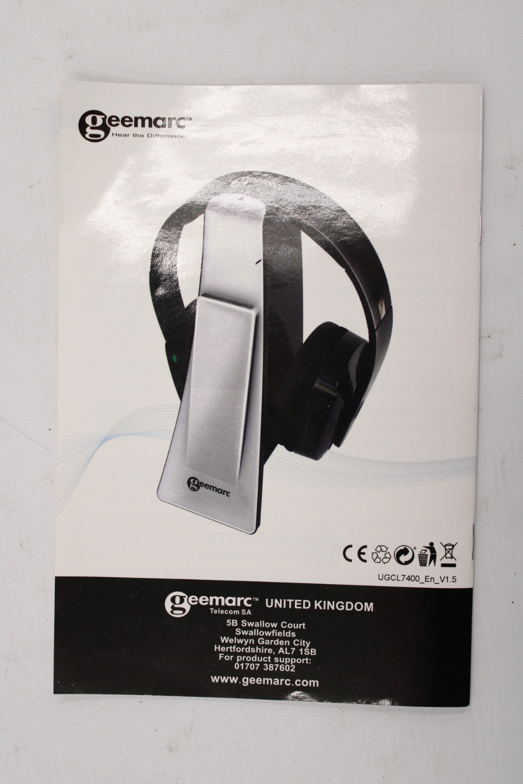 GEEMARC CL7400 Wireless TV Listener Headphones BOXED BD1 eBay