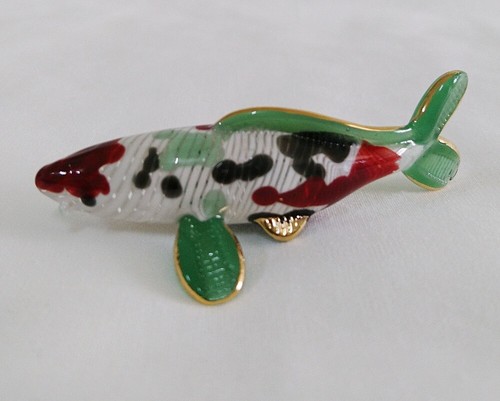 Mundgeblasenes Glas ein Paar Karpfen Miniatur Figur Sammlerstücke Souvenir Geschenk - Bild 5 von 10