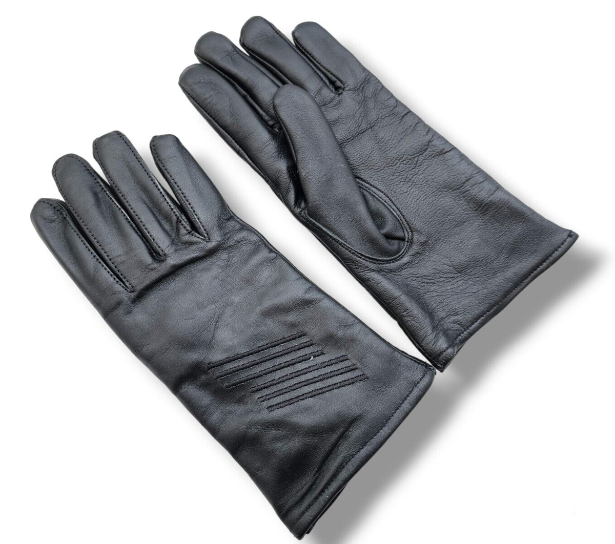Genuine Black Leather Lined Womens Dress Gloves Dress Gloves for Women