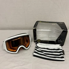 VonZipper Beefy Snow Sport Goggle Gloss White Frame w/ Orange Lens