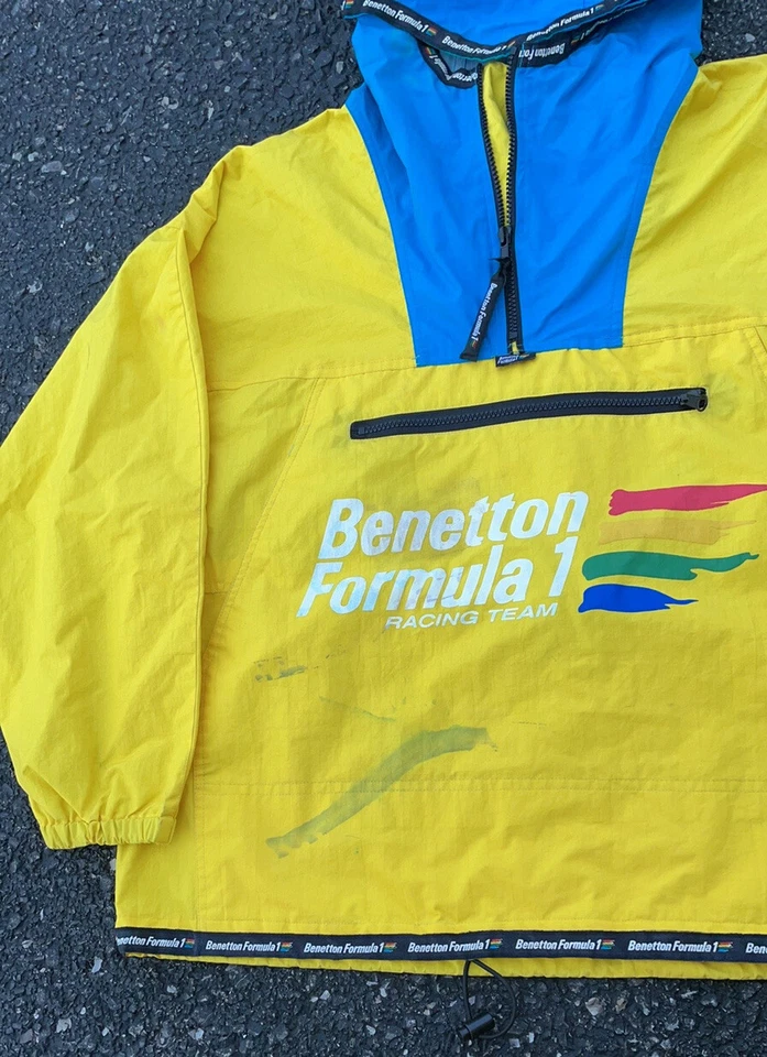 VTG Benetton Formula 1 Racing Team Jacket Hoodie Big logo - Image 3 of 4