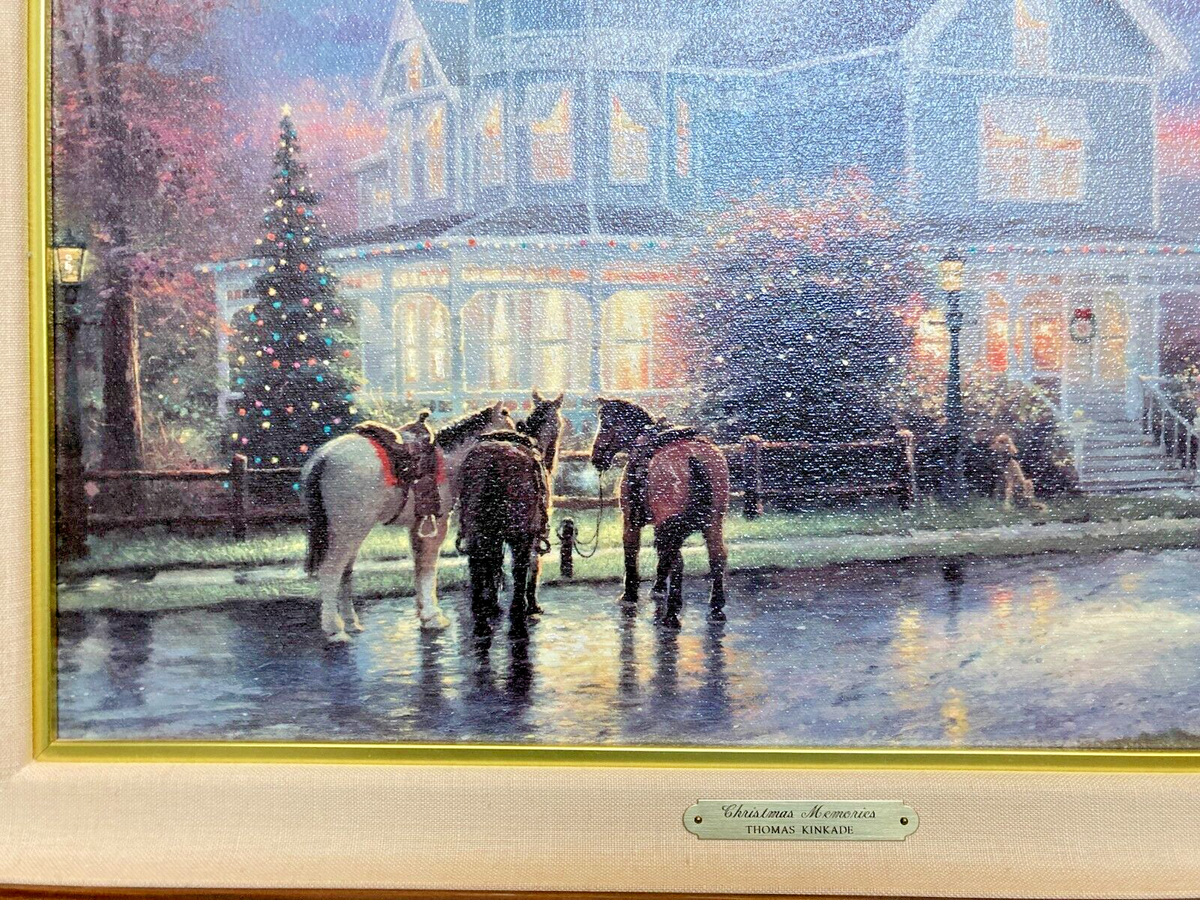 トーマス・キンケイド、Christmas Memories、希少・海外版画集 THOMAS KINKADE Christmas Memories Canvas Lithograph Limited