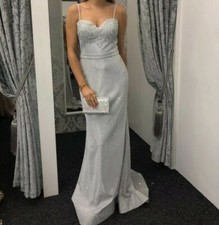Brand new silver prom dress, size 8, Angel Forever by Elegance UK