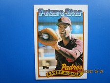 FREE SHIPPING- 1989 TOPPS SANDY ALOMAR JR. FUTURE STAR ROOKIE CARD-NEAR MINT