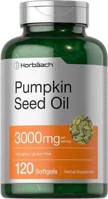 Pumpkin Seed Oil | 3000mg | 120 Softgel Capsules | Non-GMO and Gluten Free