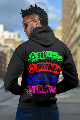 Herren Son Brother Gaming Legend Crazy  Kapuenjacke Geek Nerd Pullover Lol Shirt