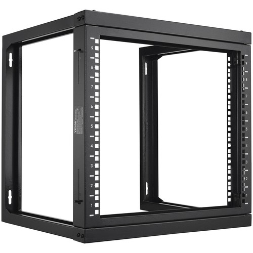 VEVOR 9U Wall Mount Rack 150 lbs/68.04 kg Open Frame Server Network Rack Black - Picture 12 of 12