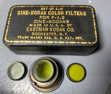 VINTAGE KODAK CINE-KODAK COLOR FILTERS FOR F-1.9 RARE ORIGINAL BOX EXCELLENT