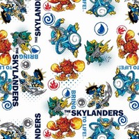 Skylanders Video Game Characters Bring To Life White Cotton Fabric By The Yard Skylanders Video Game Characters Bring To Life White Cotton Fabric By The Yard