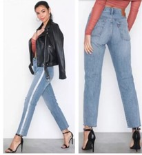Levi  s 501 Jeans Big E Premium Button Fly Distressed Rhinestone Sz 27x28 Women  s