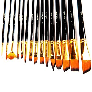 Art Paint Brushes Set by Mont Marte for Watercolor, Acrylic, Oil, 15 Different &  eBay