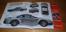 1988 Porsche 959 Spec Sheet Brochure Photo Info Twin Turbo Pamphlet 88 89 87