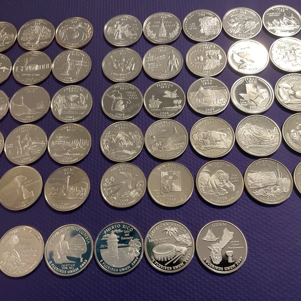 1999-2009 S ~ 40 Different Proof State Quarters Clad some toning Read below - Image 4 of 4