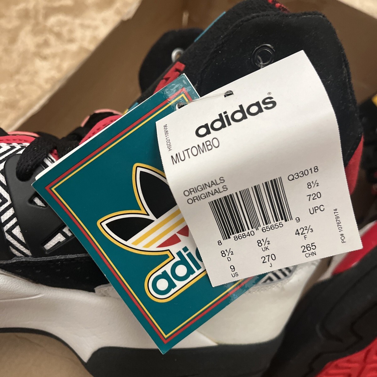 Size 9 - adidas Mutombo White Black Red | eBay