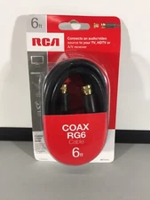 RCA Coax RG6 Cable 6 Ft. VH606R