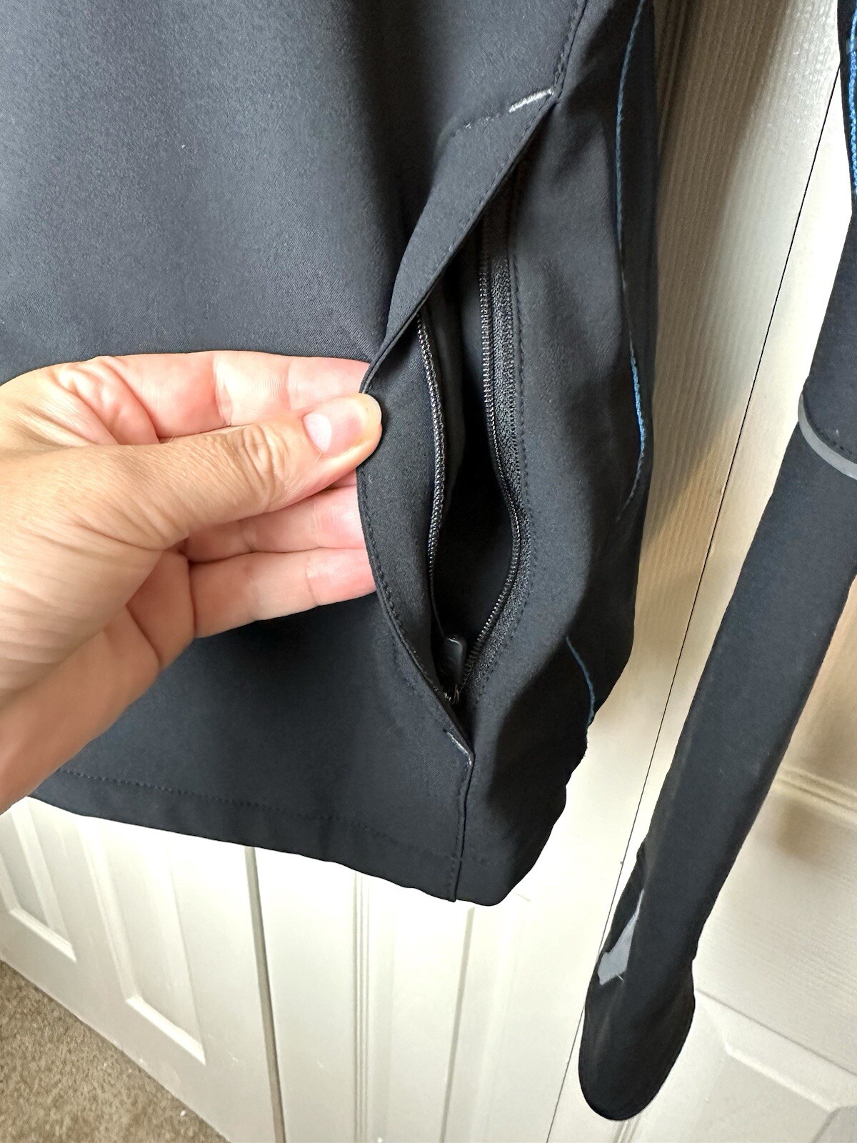 AETHER Soft Shell Jacket Coat Black Zip Pockets T… - image 5