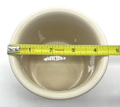 Vasija de sal Longaberger Pottery Woven Traditions de una pinta marfil sin tapa - Imagen 9 de 9