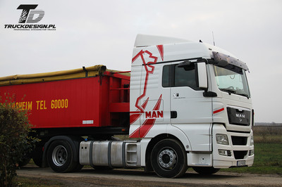 Sticker autocollant camion Logo MAN blanc