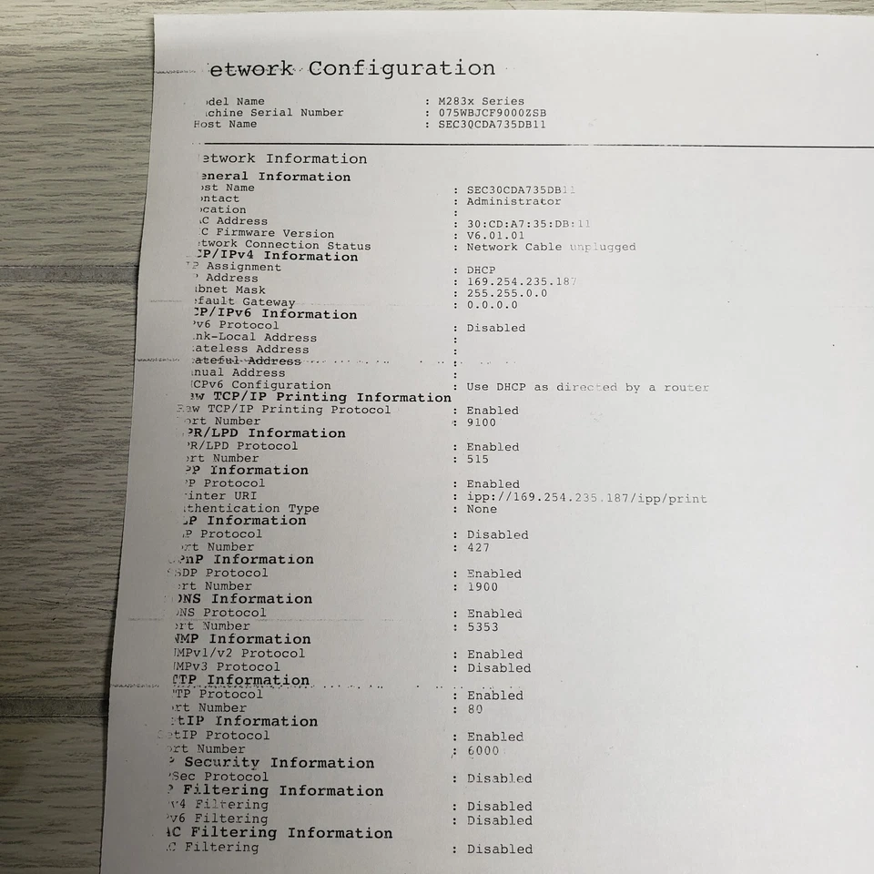 Impresora monocromática Samsung Xpress M2830DW WiFi Bluetooth para piezas o reparación Foto 4 de 4