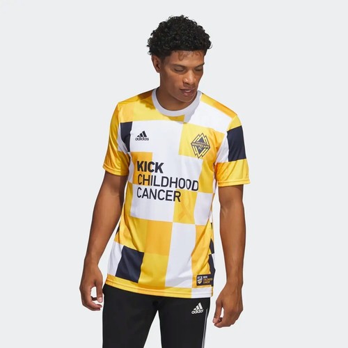 Adidas MLS Men's Vancouver Whitecaps FC Kick Childhood Cancer Pre-Match Jersey - Picture 2 of 11