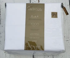 DISCONTINUED WAMSUTTA Dream Zone 1000 TC PimaCott QUEEN Sheet Set WHITE