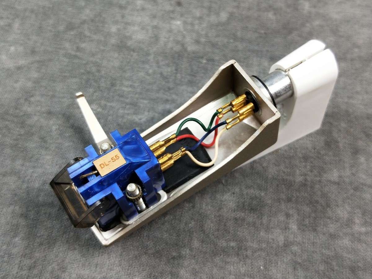 DENON DL-55 MC Cartridge Denon PCL-4 Headshell In Excellent