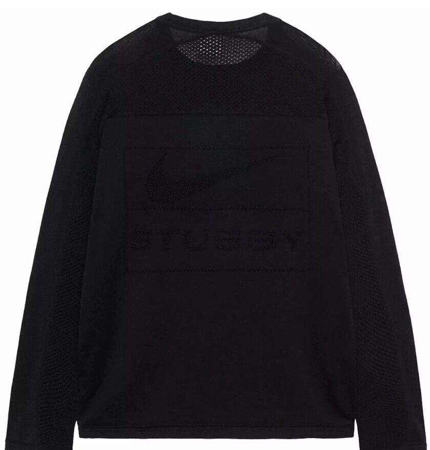 Stussy x Nike U NRG LS Knit Jersey BLACK Size Extra Small XE Stussy x Nike U NRG LS Knit Jersey BLACK Size Extra Small XE