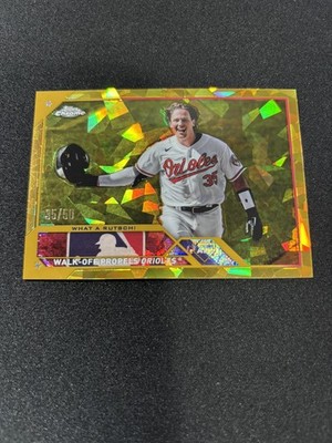 2023 Topps Chrome Sapphire USCS7 - Adley Rutschman - Jersey # Match Gold 35/50