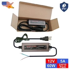 Waterproof 12V Led Driver 60W 5A AC110-265V LED Converter Adapter Power Supply